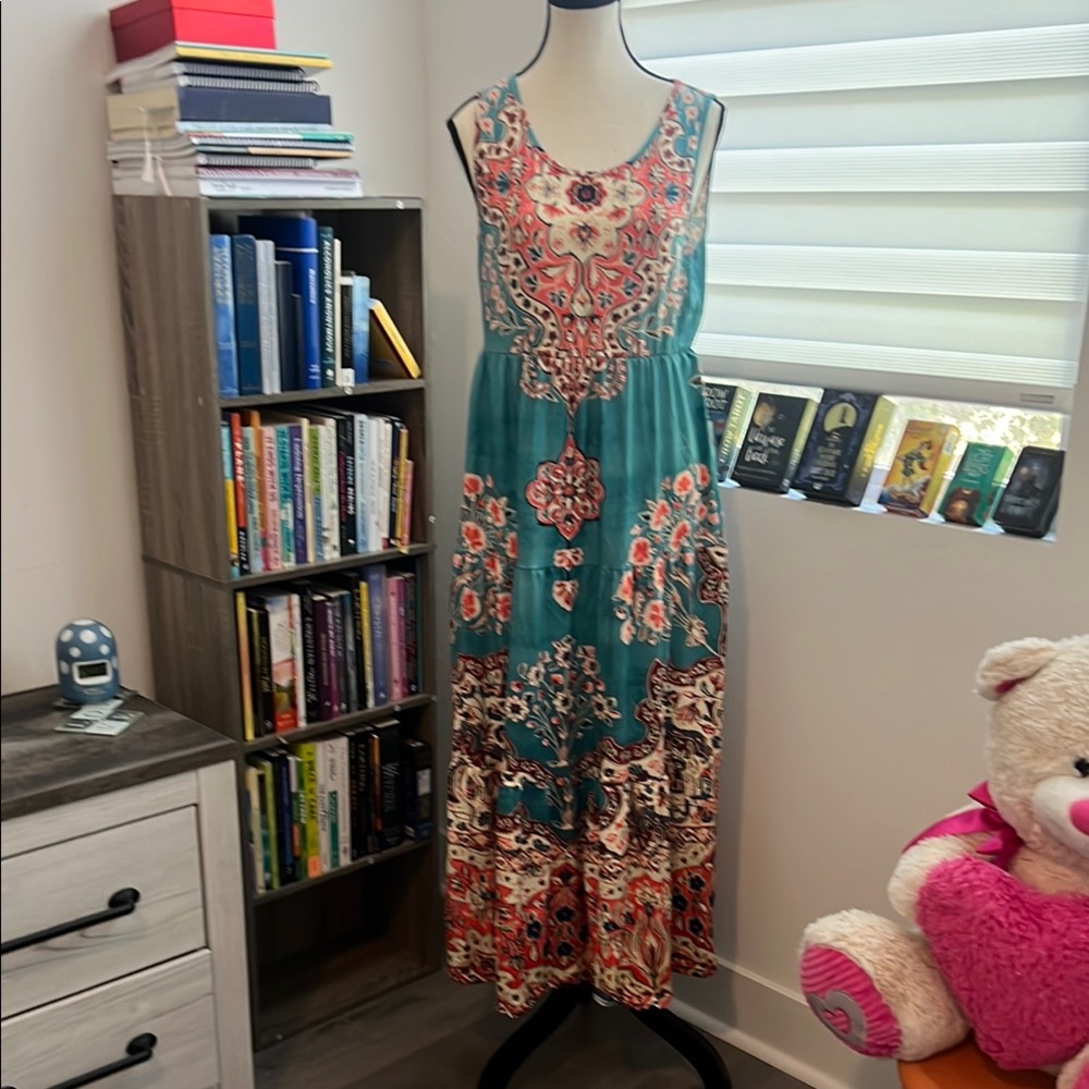 Floral Sleeveless Maxi Dress